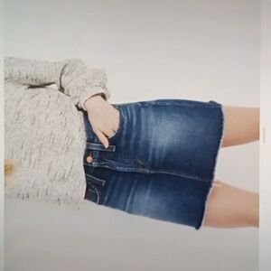 Madewell Stretch Denium High Waist Mini Skirt Hayson Wash Womens 28
